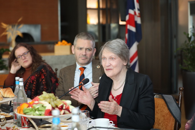 Helen Clark Shares Leadership Experience at Meeting with Women Leaders of Uzbekistan