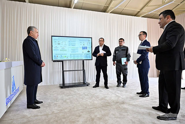 Shavkat Mirziyoyev visits under-construction chemical technopark