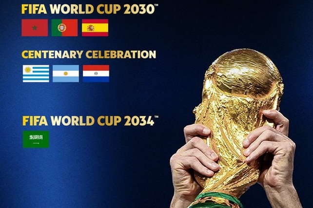 2030 ва 2034 йилларда футбол бўйича Жаҳон чемпионати мезбонлари эълон қилинди