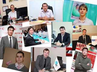 Бизнесмены поздравляют Коммерсант.Уз