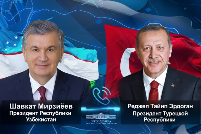 Uzbek and Turkish leaders hold a telephone conversation