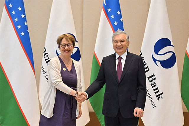 President of Uzbekistan Discusses Key Partnership Priorities with EBRD