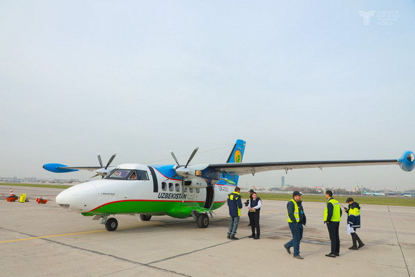 Uzbekistan Airways conducts a test flight from Sariasia to Tashkent
