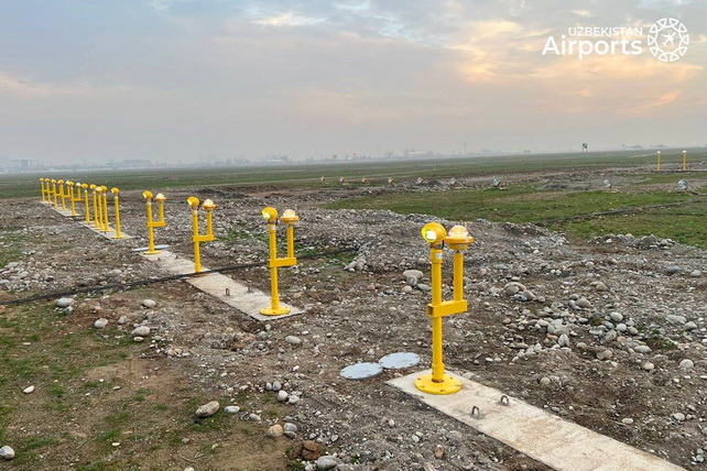 Ferghana Airport receives modern light signaling equipment