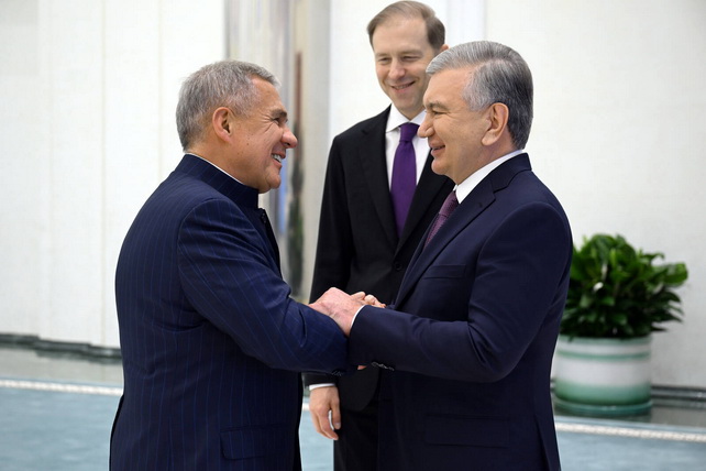 Minnikhanov Meets Uzbekistan President in Tashkent