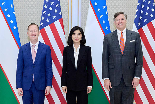 Saida Mirziyoyeva Discusses Trade and Security Cooperation with U.S. Delegation