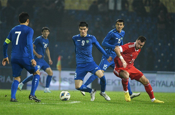 Сборная Узбекистана по футболу сыграла вничью с РФ