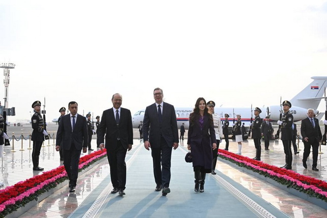 President of Serbia Arrives in Uzbekistan on Official Visit