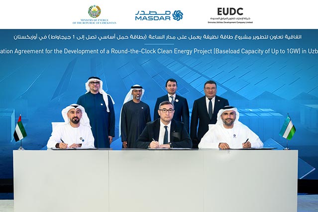 Masdar и EUDC исследуют возможности создания гигапроектов «круглосуточной» возобновляемой энергетики в Узбекистане