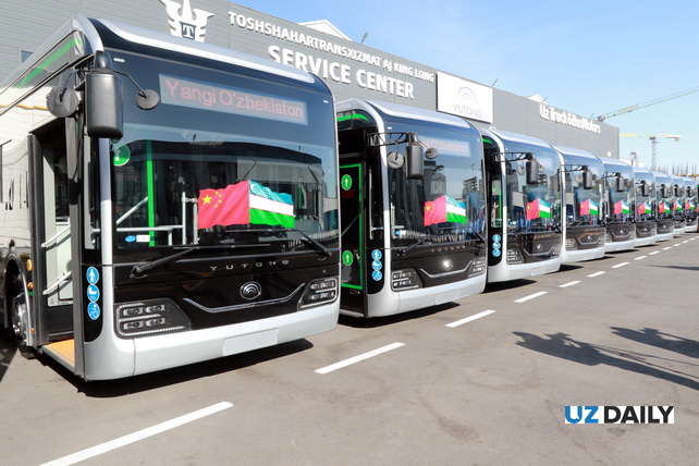 Парк общественного транспорта Карши пополнился 43 современными автобусами