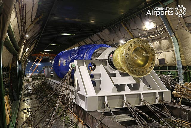 Ташкент принял Ан-124 «Руслан» с ротором для Сырдарьинской ТЭС