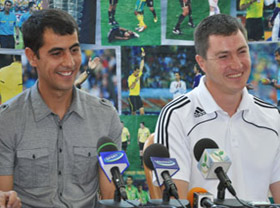 Uzbek leader awards FIFA referee Ravshan Irmatov and his assistant Rafael Ilyasov