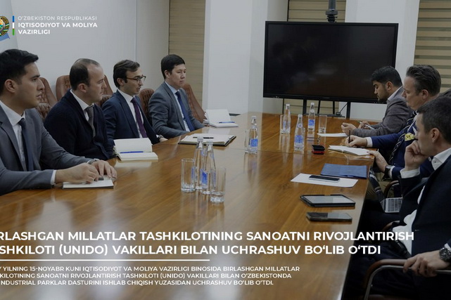 UNIDO vakillari bilan uchrashuv bo‘lib o‘tdi