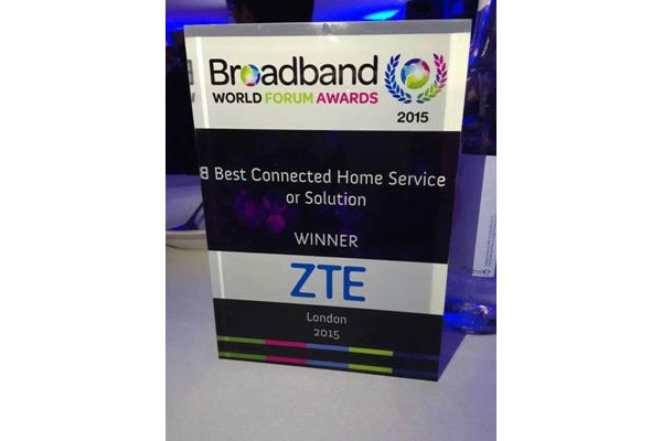 ZTE Corporation wins two awards at Broadband World Forum