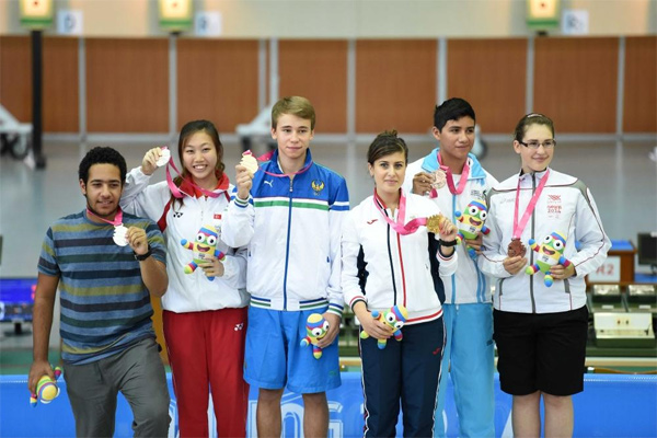 Vladimir Svechnikov wings gold medal of Nanjing 2014 Youth Olympic Games